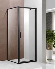 Tuš kabina  80 x 80 cm, kvadratna - BLACK 2 Transparent - crna