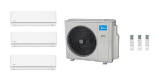 Klima uređaj s 3 unutarnje jedinice (2,6 + 2,6 + 2,6 kW) - MIDEA Xtreme Save Wi-Fi - s grijačem vanjske jedinice