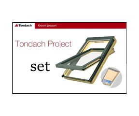 Krovni prozor  66 x 118 cm - TONDACH Project Set s unutarnjim sjenilom - bezbojni lak