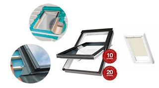 Krovni prozor  66 x 118 cm - TONDACH SmartPro Set s unutarnjim sjenilom - PVC