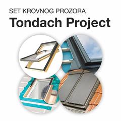 Krovni prozor  78 x 118 cm - TONDACH Project Set s vanjskom tendom - bezbojni lak
