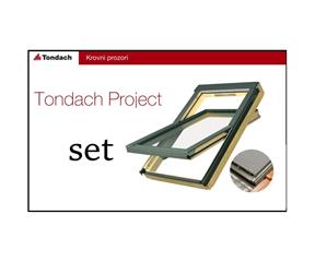Krovni prozor  78 x 140 cm - TONDACH Project Set s vanjskom tendom - bezbojni lak