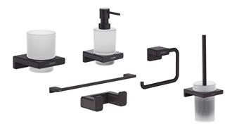 Kupaonska galanterija, komplet - HANSGROHE AddStoris 6 u 1 - crni