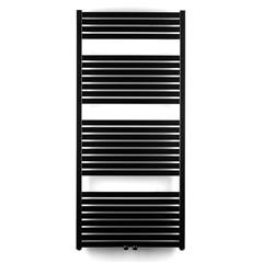 Kupaonski radijator ljestve 1330 x 600 mm - TREND KH SP Quadro (917 W) - srednji priključak, crni