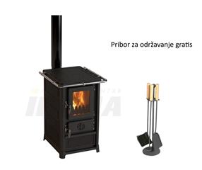 Peć (kamin) na drva 10,3 kW - MBS Olymp - crna + gratis pribor LIENBACHER Ares