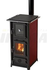 Peć (kamin) na drva 12,2 kW - MBS Olympia - s pećnicom, bordo