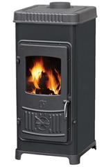Peć (kamin) na drva  6 - 8 kW - PLAMEN Dora 8 N - crna - minimalno estetsko oštećenje
