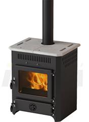 Peć (kamin) na drva za centralno grijanje 18,4 kW - MBS Thermo Vulkan - crni - estetsko oštećenje