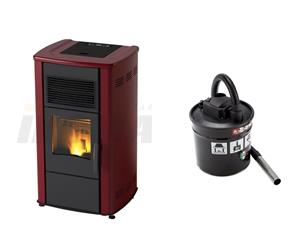 Peć na pelete 10 kW i usisavač - MBS Pellet - bordo