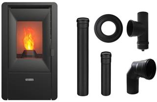Peć na pelete  6,2 kW - CENTROMETAL CentroPelet Z6 N - komplet s dimovodom, crna