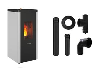 Peć na pelete  8,3 kW - CENTROMETAL CentroPelet A10 - komplet s dimovodom, bijela