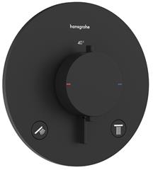 Podžbukna miješalica, termostatska, 2 potrošača - HANSGROHE Ecostat Comfort S - crna