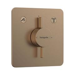 Podžbukna miješalica za 2 potrošača - HANSGROHE DuoTurn Q - brušena bronca