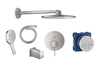 Podžbukni komplet, 2 potrošača - GROHE Essence SuperSteel - s osnovnim tijelom