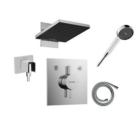 Podžbukni komplet, 2 potrošača - HANSGROHE DuoTurn E & Pulsify 260