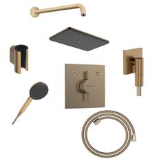 Podžbukni komplet, 2 potrošača - HANSGROHE DuoTurn Raindance Alive Q - brušena bronca