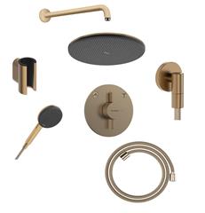 Podžbukni komplet, 2 potrošača - HANSGROHE DuoTurn Raindance Alive S - brušena bronca