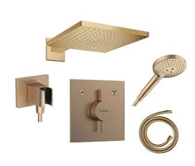 Podžbukni komplet, 2 potrošača - HANSGROHE DuoTurn Raindance - brušena bronca