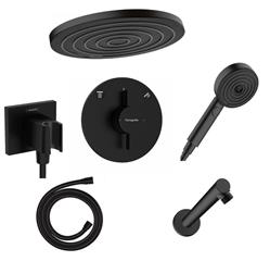 Podžbukni komplet, 2 potrošača - HANSGROHE DuoTurn S & Pulsify S - crni