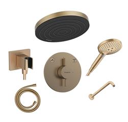 Podžbukni komplet, 2 potrošača - HANSGROHE DuoTurn S & Pulsify S Raindance - brušena bronca