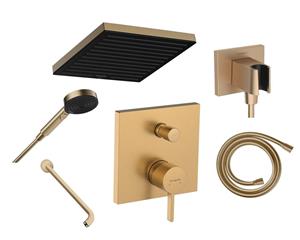 Podžbukni komplet, 2 potrošača - HANSGROHE Finoris Pulsify E - brušena bronca