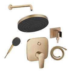 Podžbukni komplet, 2 potrošača - HANSGROHE Talis & Pulsify S 2 - brušena bronca