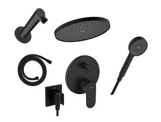 Podžbukni komplet, 2 potrošača - HANSGROHE Vernis Blend Activera - crni