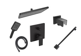 Podžbukni komplet, 2 potrošača - HANSGROHE Vernis Shape & Kielle - crni