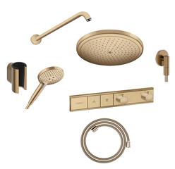Podžbukni komplet s termostatskom miješalicom - HANSGROHE RainSelect & Croma - brušena bronca