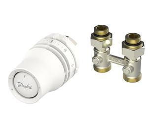 Set za ventilski radijator, termo glava M 30 x 1,5 mm + H-ventil ravni - DANFOSS Redia