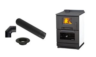 Štednjak na drva  7,5 - 10 kW - PLAMEN Calorex 100 - komplet s dimovodom