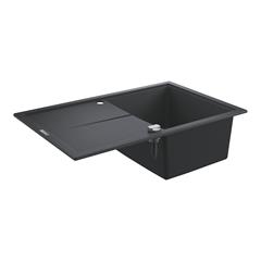 Sudoper granitni 50 x 78 cm - GROHE K 400 - crni, s automatskim odvodom