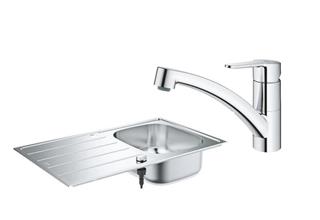 Sudoper inox, komplet s miješalicom - GROHE K 200 BauEco