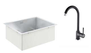 Sudoper inox, komplet s miješalicom - GROHE K 700 Franke Pola