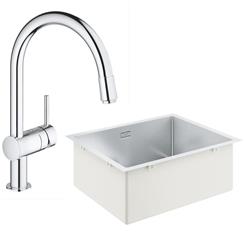 Sudoper inox, komplet s miješalicom - GROHE K 700 Minta