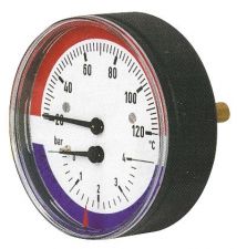 Termomanometar fi 80 mm, 20-120°C, 0-4 bara
