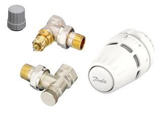 Termostatski ventil s termostatskom glavom i prigušnicom, kutni 1/2" - DANFOSS REGUS