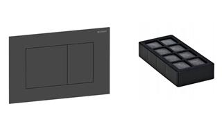 Tipka za aktiviranje vodokotlića - GEBERIT Sigma 40 Square - mat crna, easy clean + filter