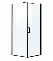 Tuš kabina  80 x 80 cm, kvadratna - BLACK 3 Transparent - crna