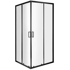 Tuš kabina  90 x 90 x 190 cm, kvadratna - BLACK Transparent - crna