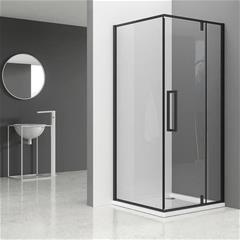 Tuš kabina, komplet s kadom  80 x 80 cm - VOXORT & B-line 2 - crni profili