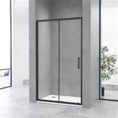 Tuš vrata 120 x 195 cm - B-line Transparent - crna