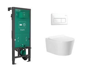 Ugradbeni vodokotlić sa školjkom, daskom i tipkom - HANSGROHE iFrame & Everest Base