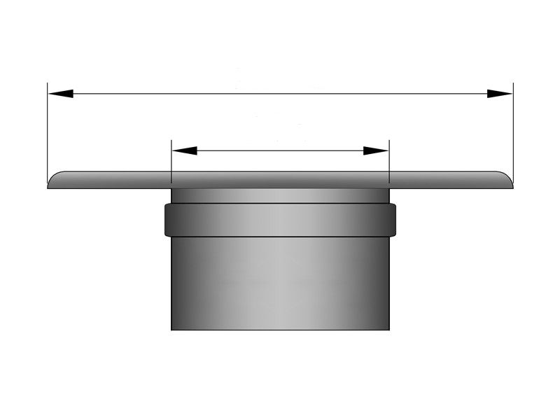 Dimovodna rozeta za peći na pelete fi  80 mm - s nastavkom
