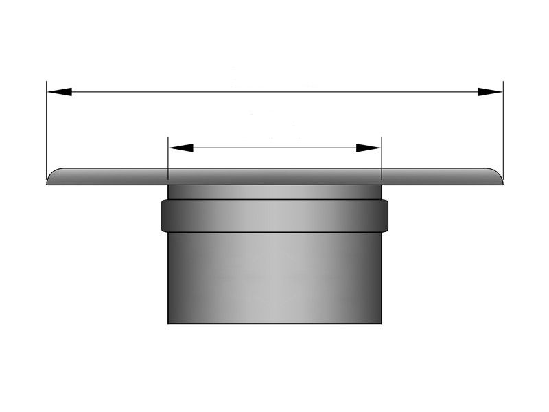 ROZETA ZA DIMNIK FI 130 mm KOVIN - Inpos