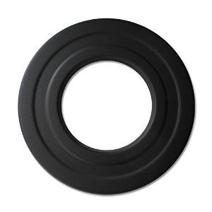 Dimovodna rozeta fi 150 mm - COLOR EMAJL, crna mat