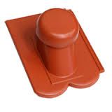 Crijep za prolaz ventilacije (nape) TERRAN Rundo - mocca, plastični