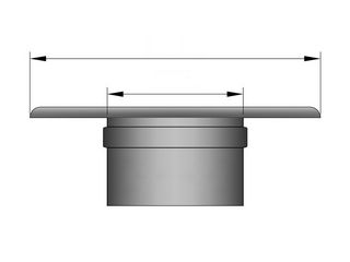 Dimovodna rozeta za peći na pelete fi  80 mm - s nastavkom